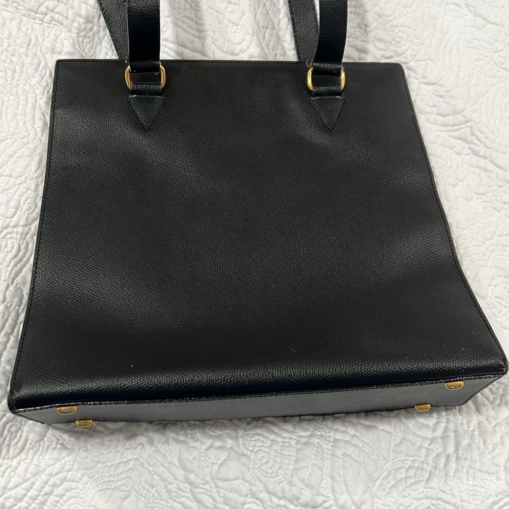 Celine Black Leather Bag with Gold Accents - Picture 6 of 16